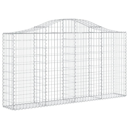 Gabioner bågformade 20 st 200x30x100/120 cm galvaniserat järn