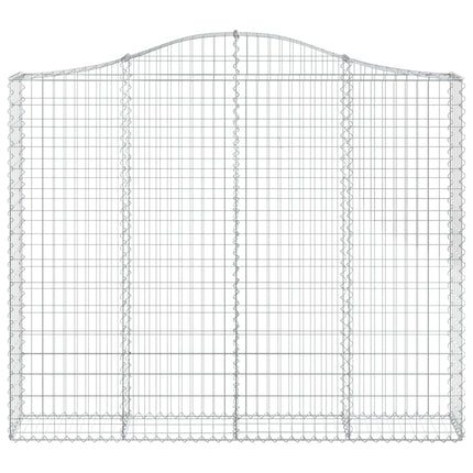 Gabion bågformad 5 st 200x30x160/180 cm galvaniserat järn