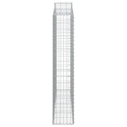 Gabion bågformad 5 st 200x30x160/180 cm galvaniserat järn