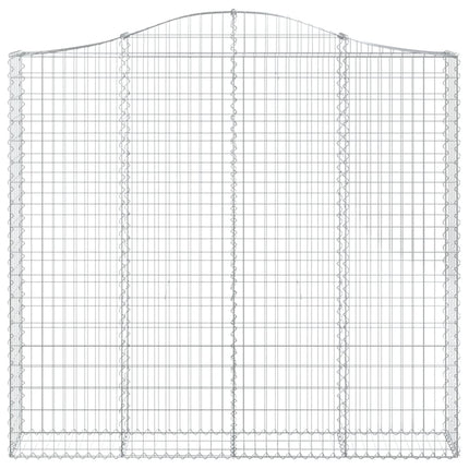 Gabioner bågformade 4 st 200x30x180/200 cm galvaniserat järn