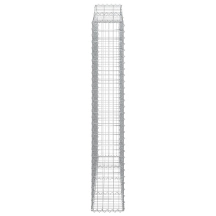 Gabioner bågformade 5 st 200x30x180/200 cm galvaniserat järn