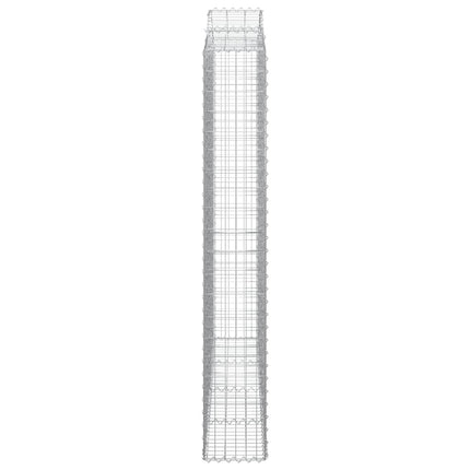 Gabioner bågformade 4 st 200x30x200/220 cm galvaniserat järn