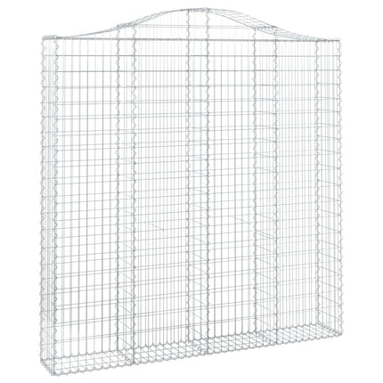 Gabioner bågformade 6 st 200x30x200/220 cm galvaniserat järn