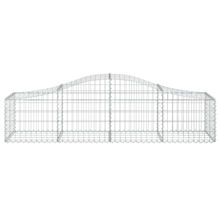 Gabioner bågformade 2 st 200x50x40/60 cm galvaniserat järn