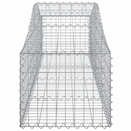 Gabioner bågformade 2 st 200x50x40/60 cm galvaniserat järn