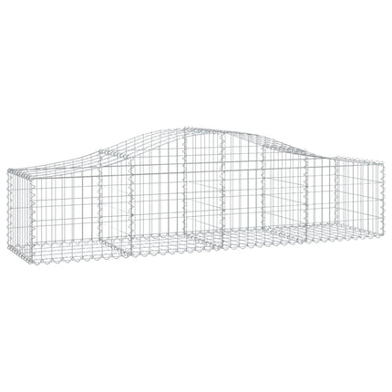 Gabioner bågformade 8 st 200x50x40/60 cm galvaniserat järn