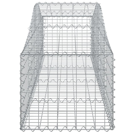 Gabioner bågformade 9 st 200x50x40/60 cm galvaniserat järn