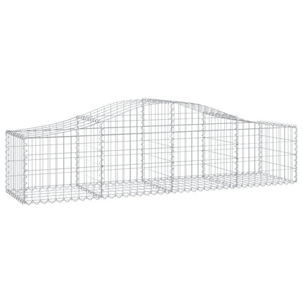 Gabioner bågformade 10 st 200x50x40/60 cm galvaniserat järn