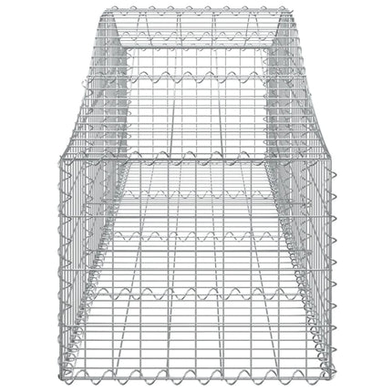 Gabioner bågformade 10 st 200x50x40/60 cm galvaniserat järn