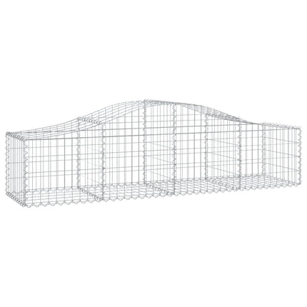 Gabioner bågformade 15 st 200x50x40/60 cm galvaniserat järn