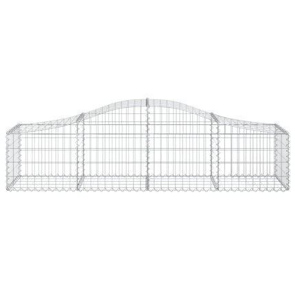 Gabioner bågformade 15 st 200x50x40/60 cm galvaniserat järn