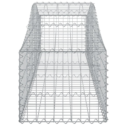 Gabioner bågformade 15 st 200x50x40/60 cm galvaniserat järn