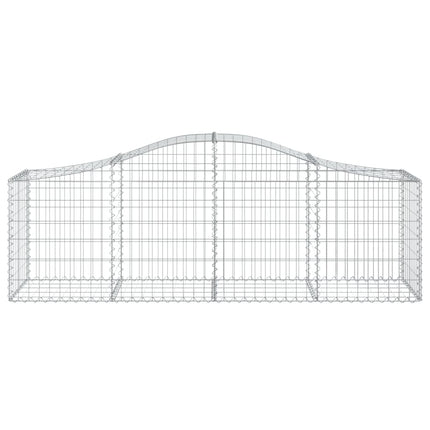 Gabioner bågformade 7 st 200x50x60/80 cm galvaniserat järn