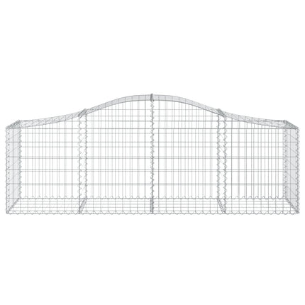 Gabioner bågformade 8 st 200x50x60/80 cm galvaniserat järn