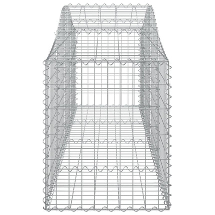 Gabioner bågformade 10 st 200x50x60/80 cm galvaniserat järn