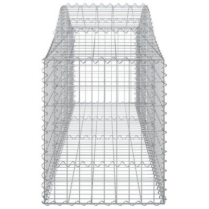 Gabioner bågformade 15 st 200x50x60/80 cm galvaniserat järn