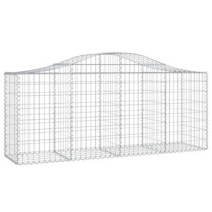 Gabioner bågformade 3 st 200x50x80/100 cm galvaniserat järn