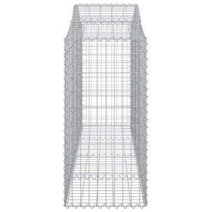 Gabioner bågformade 2 st 200x50x100/120 cm galvaniserat järn