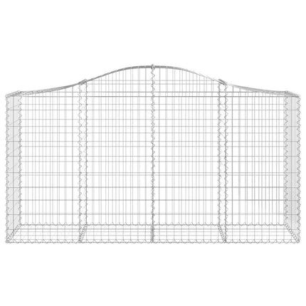 Gabioner bågformade 8 st 200x50x100/120 cm galvaniserat järn
