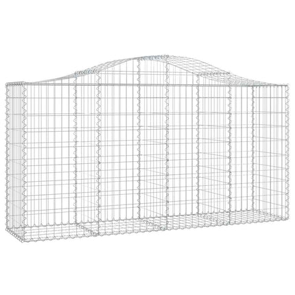 Gabioner bågformade 18 st 200x50x100/120 cm galvaniserat järn