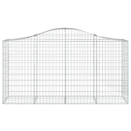 Gabioner bågformade 30 st 200x50x100/120 cm galvaniserat järn