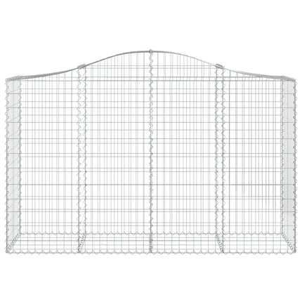 Gabioner bågformade 3 st 200x50x120/140 cm galvaniserat järn