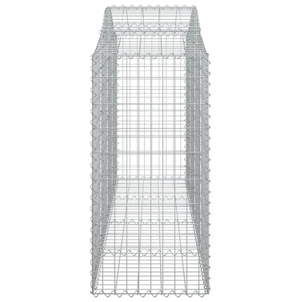 Gabioner bågformade 9 st 200x50x120/140 cm galvaniserat järn