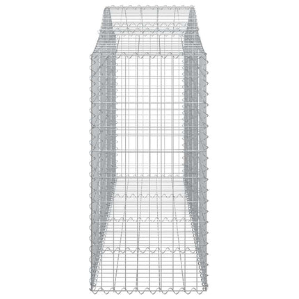 Gabioner bågformade 10 st 200x50x120/140 cm galvaniserat järn