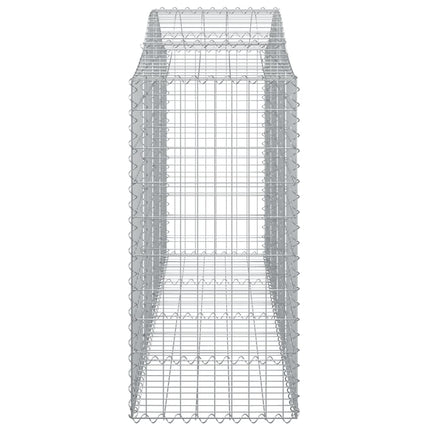 Gabioner bågformade 12 st 200x50x120/140 cm galvaniserat järn