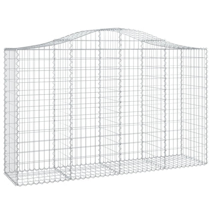 Gabioner bågformade 13 st 200x50x120/140 cm galvaniserat järn