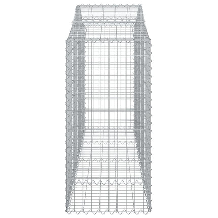 Gabioner bågformade 15 st 200x50x120/140 cm galvaniserat järn
