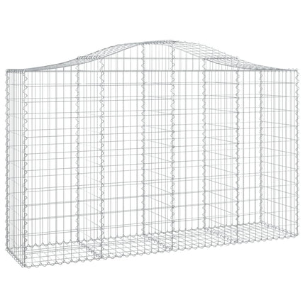 Gabioner bågformade 25 st 200x50x120/140 cm galvaniserat järn