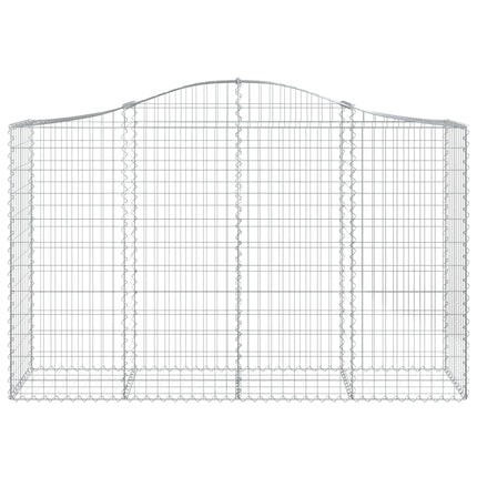 Gabioner bågformade 25 st 200x50x120/140 cm galvaniserat järn