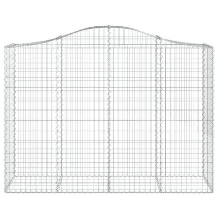 Gabioner bågformade 4 st 200x50x140/160 cm galvaniserat järn