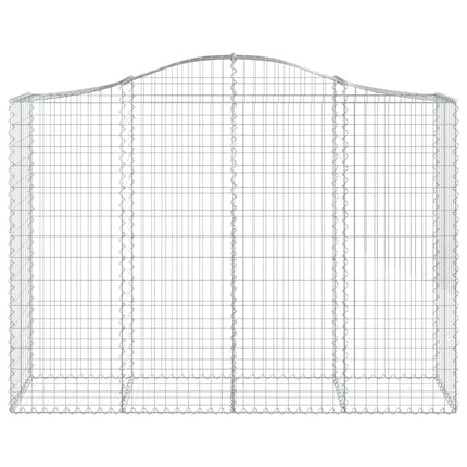 Gabioner bågformade 9 st 200x50x140/160 cm galvaniserat järn