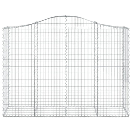 Gabioner bågformade 10 st 200x50x140/160 cm galvaniserat järn