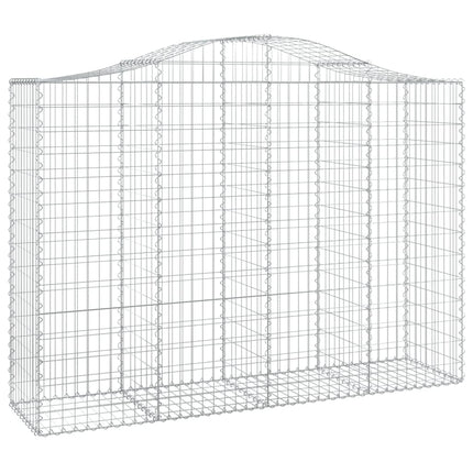 Gabioner bågformade 11 st 200x50x140/160 cm galvaniserat järn