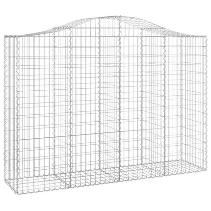 Gabioner bågformade 12 st 200x50x140/160 cm galvaniserat järn