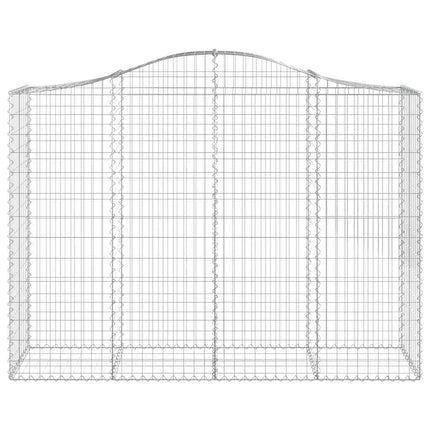 Gabioner bågformade 12 st 200x50x140/160 cm galvaniserat järn