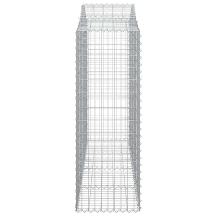 Gabioner bågformade 12 st 200x50x140/160 cm galvaniserat järn