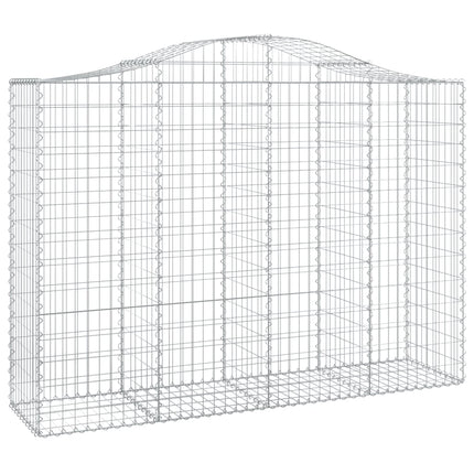 Gabioner bågformade 14 st 200x50x140/160 cm galvaniserat järn