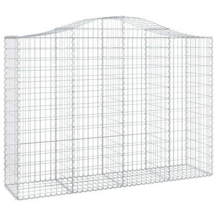 Gabioner bågformade 18 st 200x50x140/160 cm galvaniserat järn