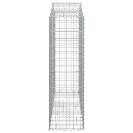 Gabioner bågformade 4 st 200x50x160/180 cm galvaniserat järn
