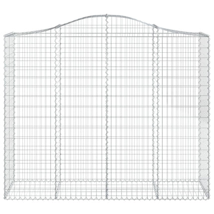 Gabioner bågformade 6 st 200x50x160/180 cm galvaniserat järn