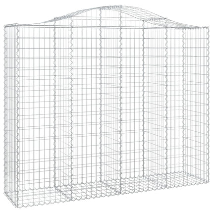 Gabioner bågformade 12 st 200x50x160/180 cm galvaniserat järn