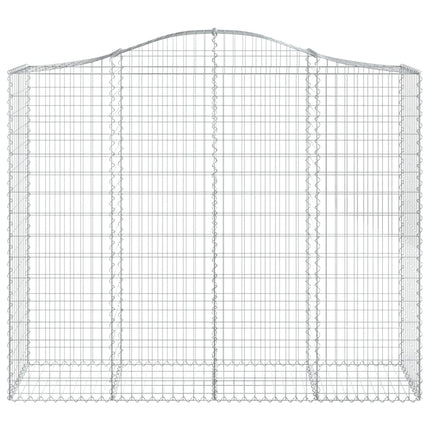 Gabioner bågformade 13 st 200x50x160/180 cm galvaniserat järn