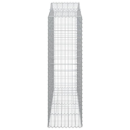 Gabioner bågformade 13 st 200x50x160/180 cm galvaniserat järn