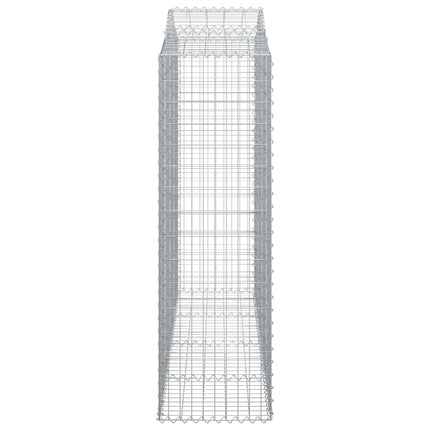 Gabioner bågformade 18 st 200x50x160/180 cm galvaniserat järn