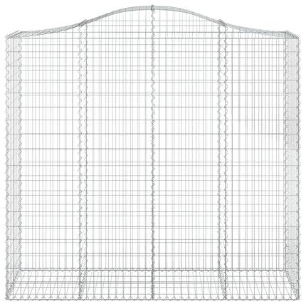 Gabioner bågformade 3 st 200x50x180/200 cm galvaniserat järn