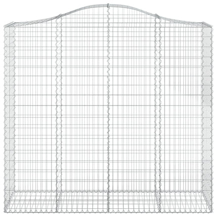 Gabioner bågformade 4 st 200x50x180/200 cm galvaniserat järn